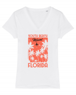 South Beach Miami Tricou mânecă scurtă guler V Damă Evoker