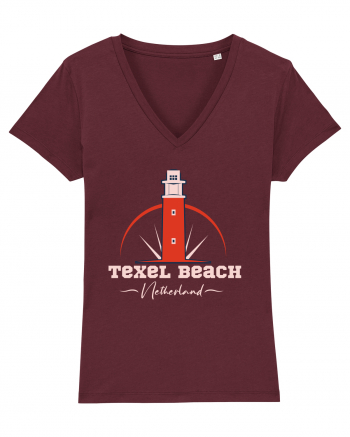 Texel Beach Netherland Burgundy