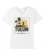 Tulum Caribbean Caribbean Tricou mânecă scurtă guler V Bărbat Presenter