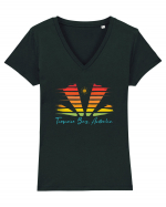 Turquoise Bay Australia Tricou mânecă scurtă guler V Damă Evoker