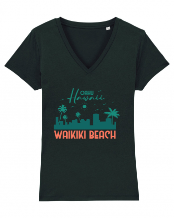 Waikiki Beach Oahu Black