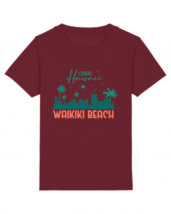 Waikiki Beach Oahu Burgundy