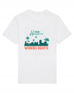 Waikiki Beach Oahu Tricou mânecă scurtă Unisex Rocker