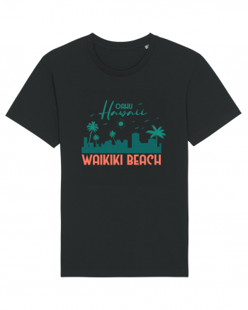 Waikiki Beach Oahu Black