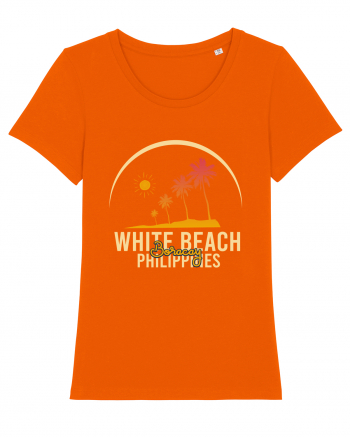 White Beach Philippines Bright Orange