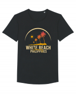 White Beach Philippines Tricou mânecă scurtă guler larg Bărbat Skater