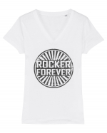 ROCKER FOREVER 1 Tricou mânecă scurtă guler V Damă Evoker