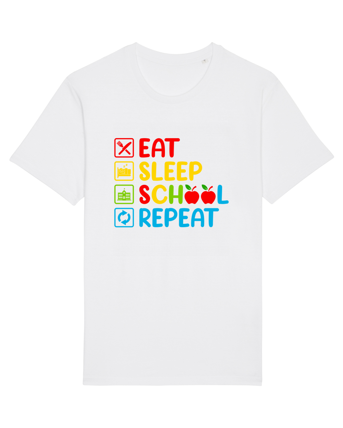 Tricou mânecă scurtă Unisex Rocker White