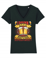 I Drink Beer What's Your Superpower Tricou mânecă scurtă guler V Damă Evoker