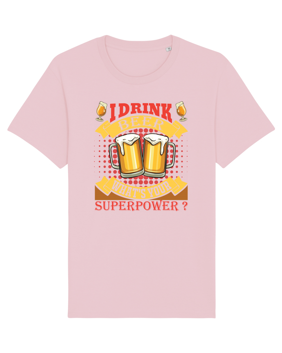 Tricou mânecă scurtă Unisex Rocker Cotton Pink