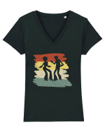 70s Disco Dancer Tricou mânecă scurtă guler V Damă Evoker