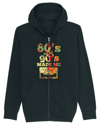 80s Baby 90s Made Me Cassette Retro Black