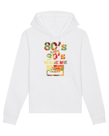 80s Baby 90s Made Me Cassette Retro White