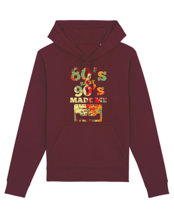 80s Baby 90s Made Me Cassette Retro Burgundy