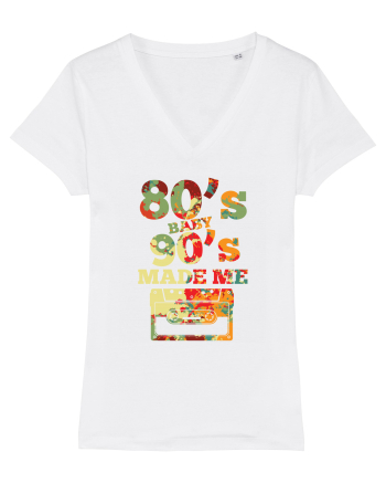 80s Baby 90s Made Me Cassette Retro White