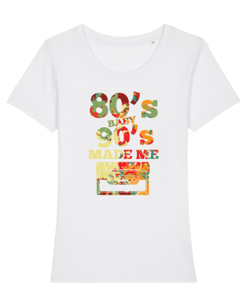80s Baby 90s Made Me Cassette Retro White