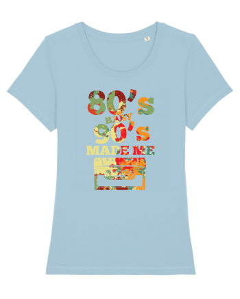 80s Baby 90s Made Me Cassette Retro Sky Blue