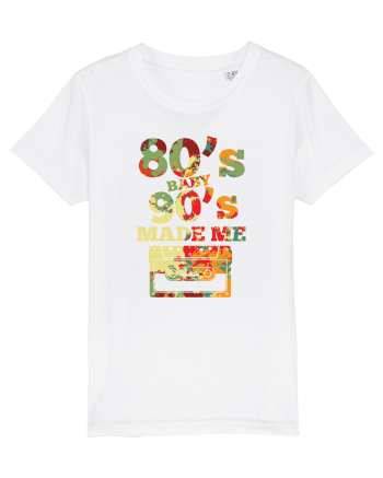 80s Baby 90s Made Me Cassette Retro White