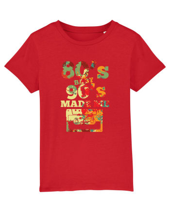 80s Baby 90s Made Me Cassette Retro Red