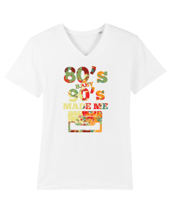 80s Baby 90s Made Me Cassette Retro White