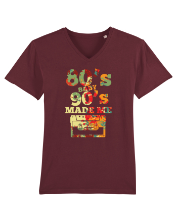 80s Baby 90s Made Me Cassette Retro Burgundy