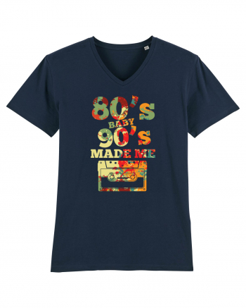 80s Baby 90s Made Me Cassette Retro French Navy