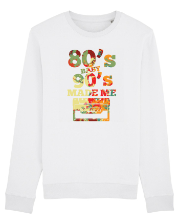80s Baby 90s Made Me Cassette Retro White