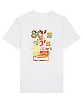 80s Baby 90s Made Me Cassette Retro White