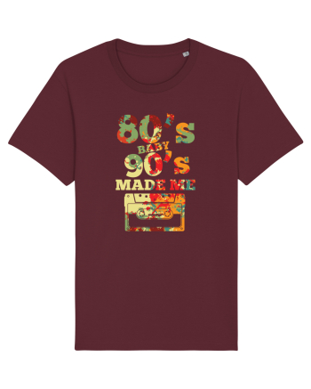 80s Baby 90s Made Me Cassette Retro Burgundy