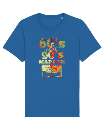 80s Baby 90s Made Me Cassette Retro Royal Blue