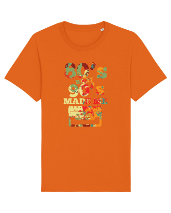 80s Baby 90s Made Me Cassette Retro Bright Orange
