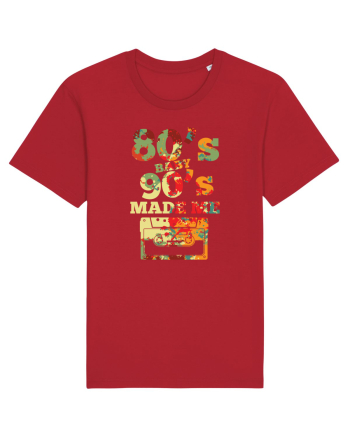 80s Baby 90s Made Me Cassette Retro Red