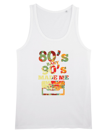 80s Baby 90s Made Me Cassette Retro White