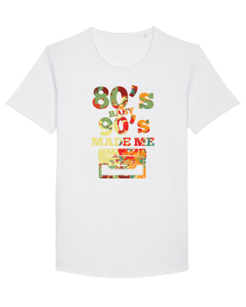 80s Baby 90s Made Me Cassette Retro White