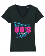 80s Style Tricou mânecă scurtă guler V Damă Evoker