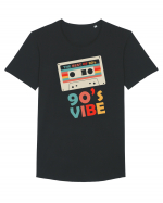 90s Vibe Cassette Tape Tricou mânecă scurtă guler larg Bărbat Skater