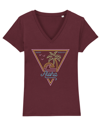 Aloha 80s Style Vintage Burgundy