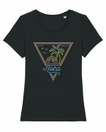 Aloha 80s Style Vintage Tricou mânecă scurtă guler larg fitted Damă Expresser
