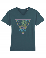 Aloha 80s Style Vintage Tricou mânecă scurtă guler V Bărbat Presenter