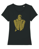 Line-up, gold  Tricou mânecă scurtă guler larg fitted Damă Expresser