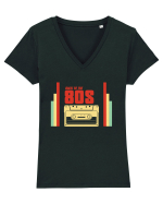 Back To 80s Vintage Style Tricou mânecă scurtă guler V Damă Evoker