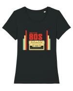 Back To 80s Vintage Style Tricou mânecă scurtă guler larg fitted Damă Expresser