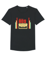 Back To 80s Vintage Style Tricou mânecă scurtă guler larg Bărbat Skater