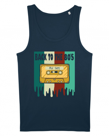 Back To The 80s Cassette Tape Navy