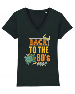 Back To The 80s Vintage Style Tricou mânecă scurtă guler V Damă Evoker