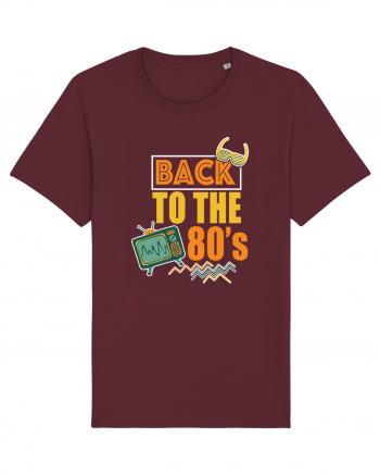 Back To The 80s Vintage Style Burgundy