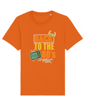 Back To The 80s Vintage Style Bright Orange