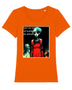 mystycal blonde Tricou mânecă scurtă guler larg fitted Damă Expresser