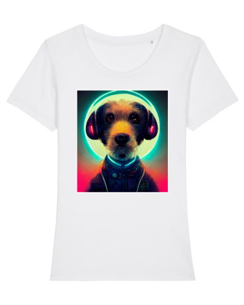 cute dog dj White