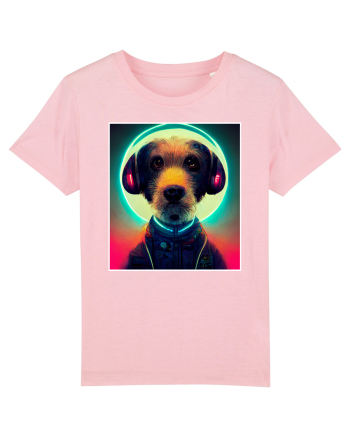 cute dog dj Cotton Pink